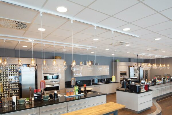 OWAcoustic Mezz pro fire resistant REI60 mineral ceiling tile suitable for mezzanines